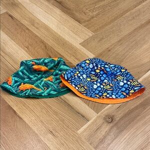 Lot of Two Colorful Swim Hats